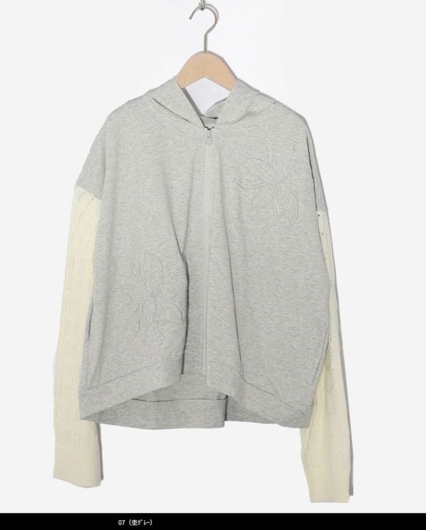 蕾絲手袖連帽外套 