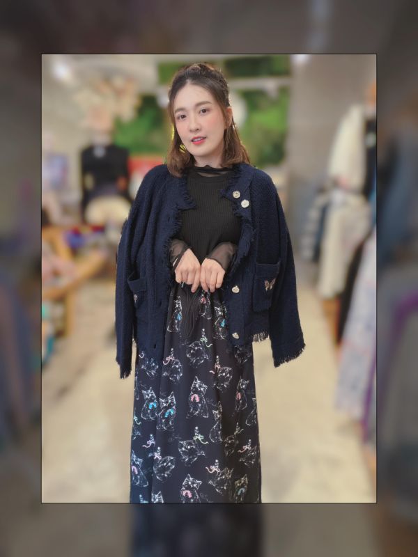 毛尼格流蘇小外罩 