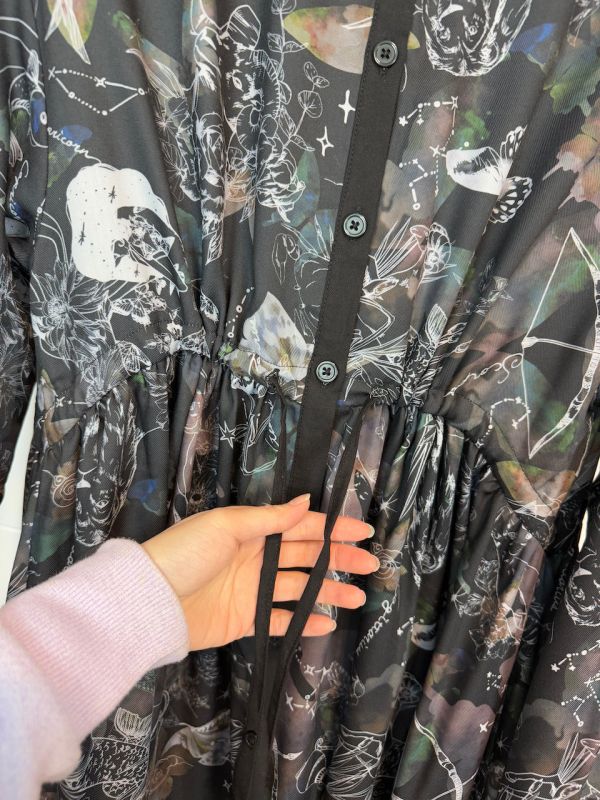 星座暈染襯衫洋裝 