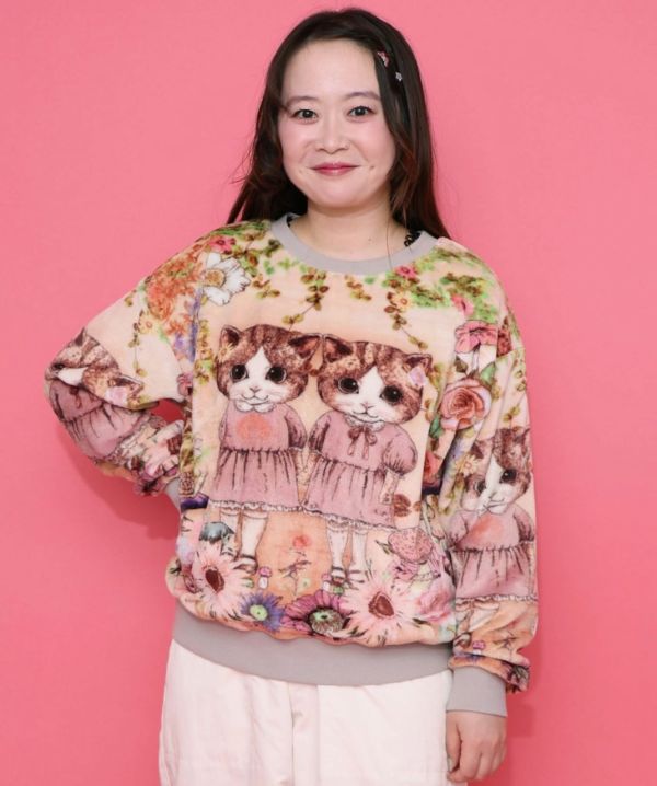 屋敷貓咪法蘭絨上衣 