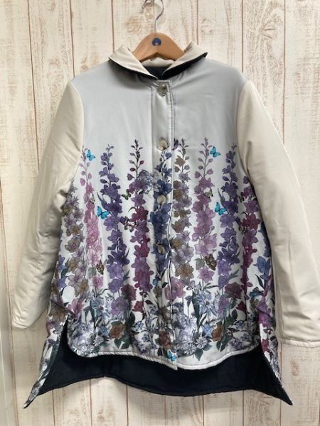 雙面穿壓花漸層鋪棉外套 