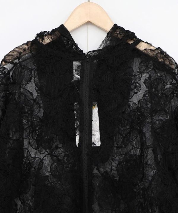 立體花朵蕾絲連帽造型外套 