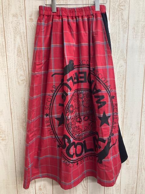 貓咪花朵圓形LOGO裙 