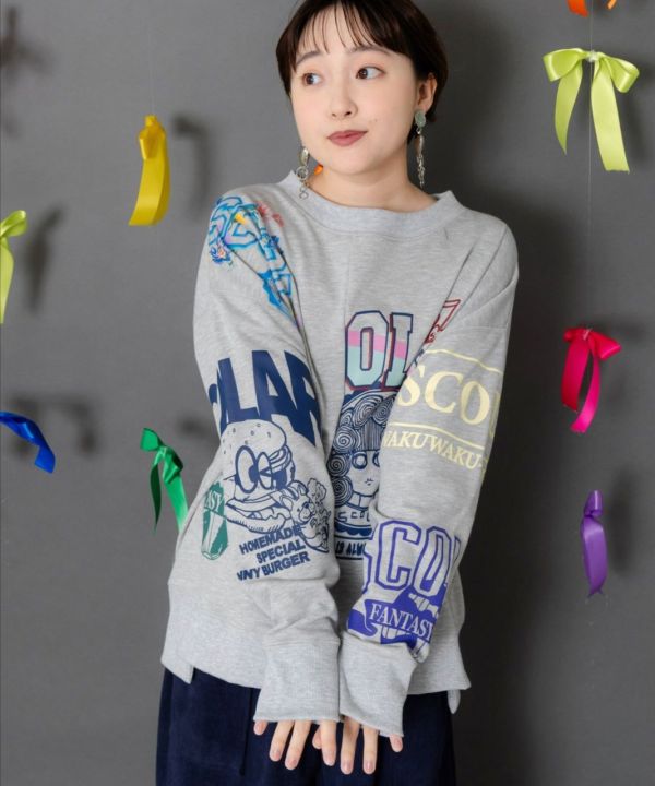 娃頭拼接造型上衣 