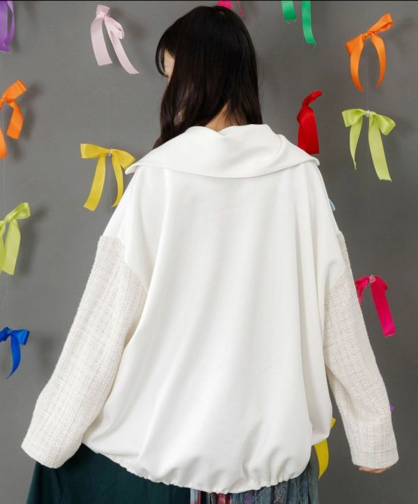 毛尼百合翻領造型上衣 