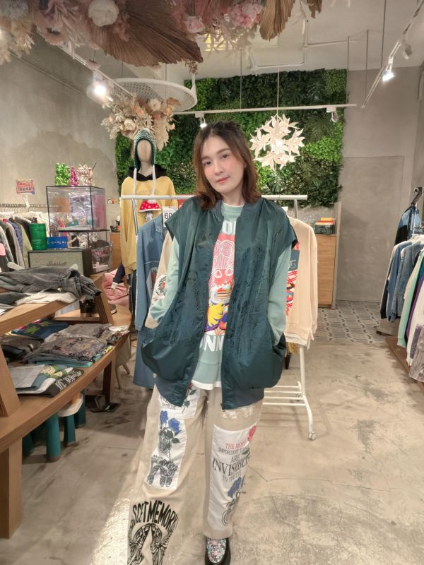 拼貼塗鴉牛仔褲 