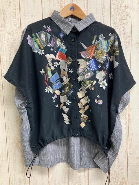 書的世界混銀線造型襯衫 