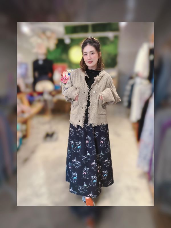 毛尼格流蘇小外罩 