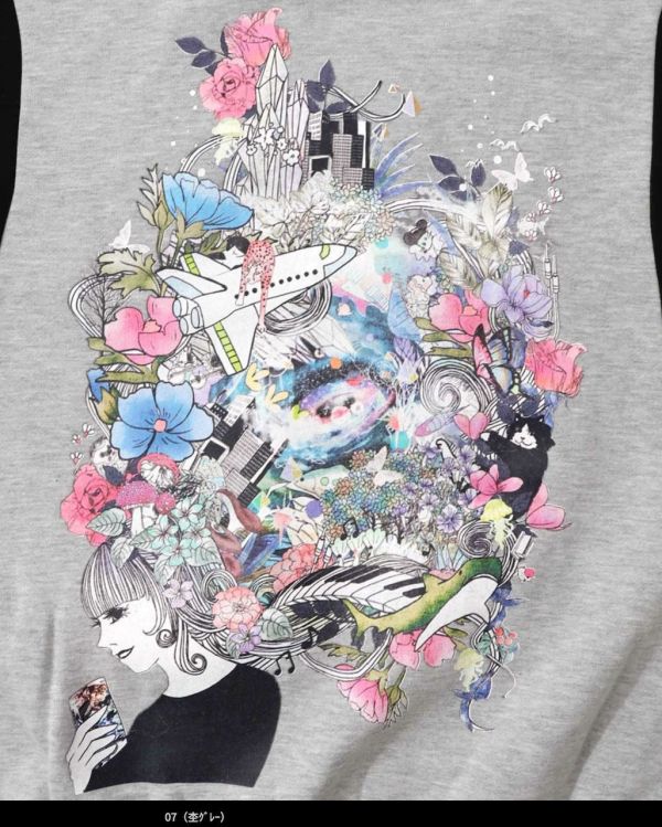 環境腦袋條紋繡上衣 