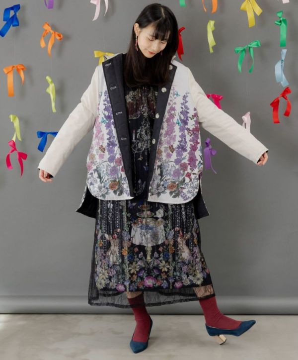 貴族花園蕾絲拼接洋裝 