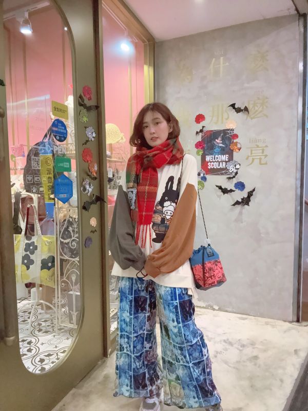 兔兔的冬裝撞袖上衣 