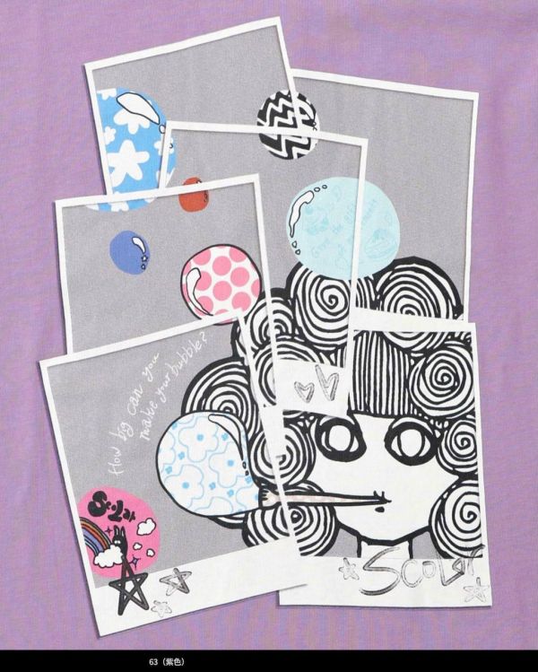 娃頭吹泡泡上衣 