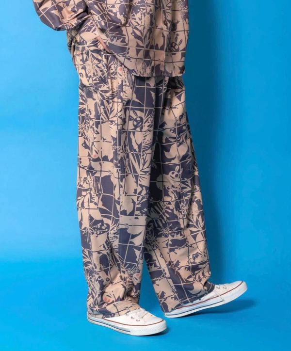 暈染/格子兔塗鴉褲 