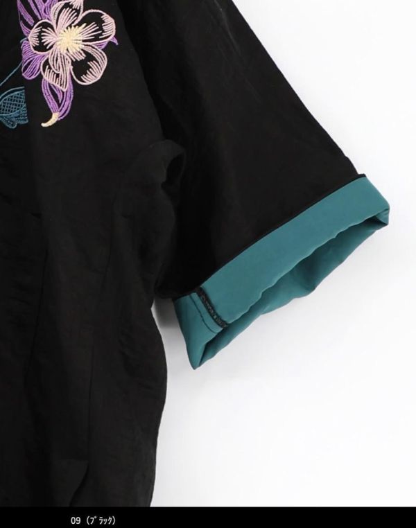 花朵撞色刺繡西裝外套 