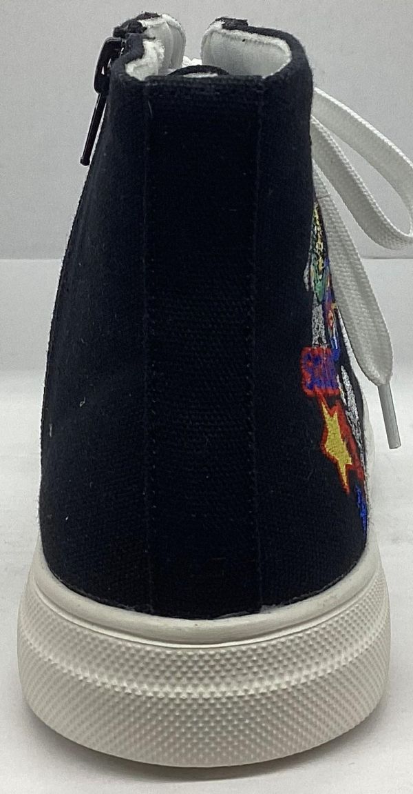 刺繡高筒帆布鞋 