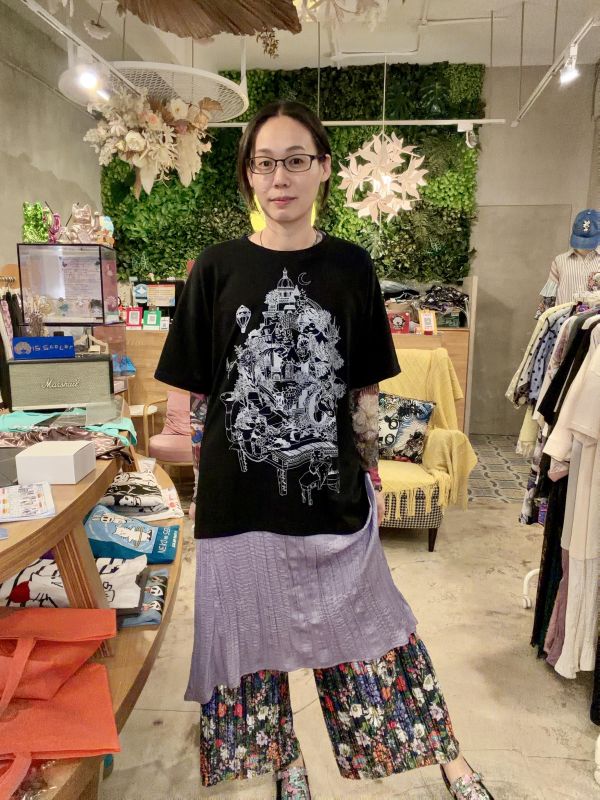 暹羅貓花朵皺皺褲 