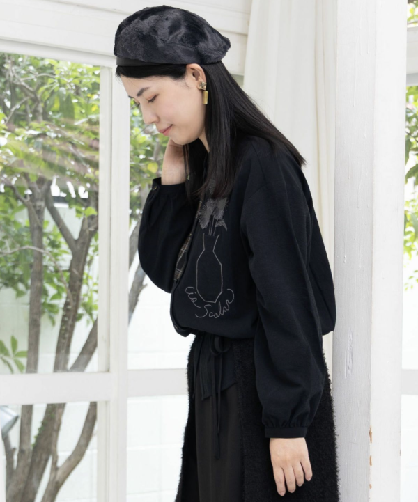 花瓶格子拼接襯衫 