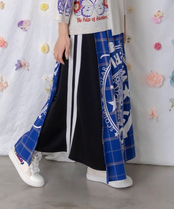 貓咪花朵圓形LOGO裙 