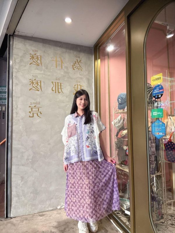 雙面穿-蘑菇方格泡泡裙 