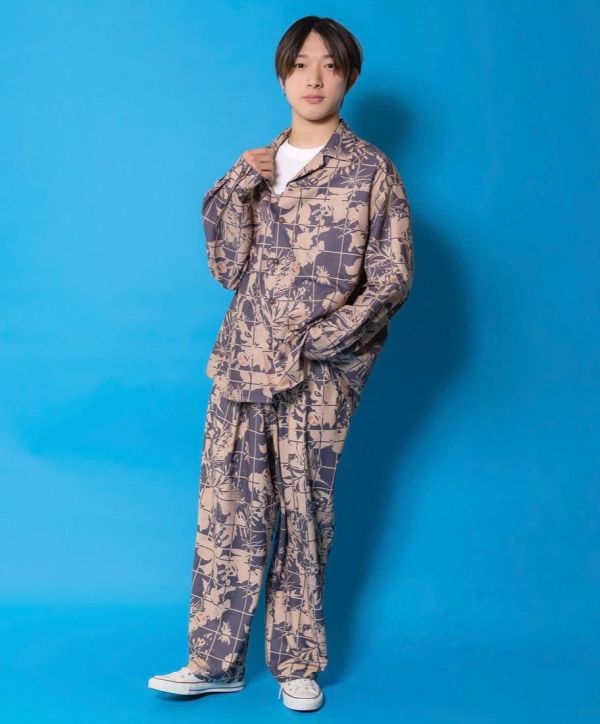 暈染/格子兔塗鴉褲 