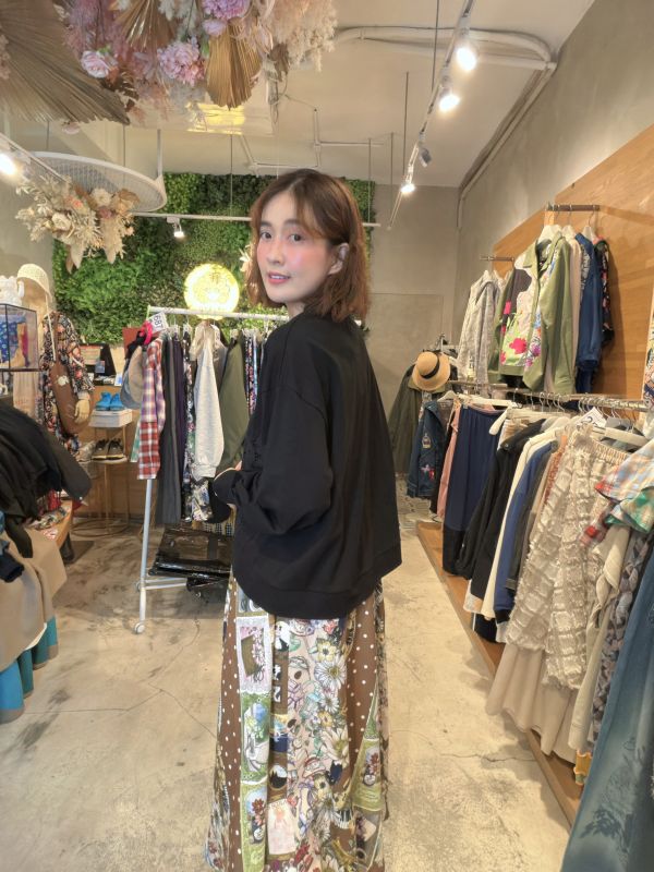 樂理花藤滿版裙子 