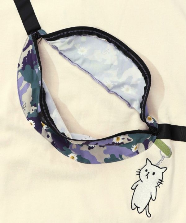 迷彩背包貓吊飾功能上衣 