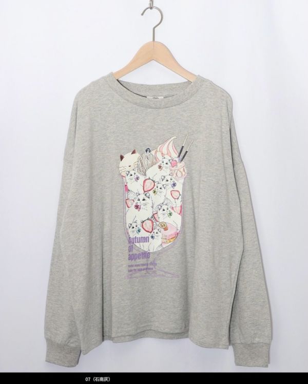 泡泡貓咪草莓聖代上衣 