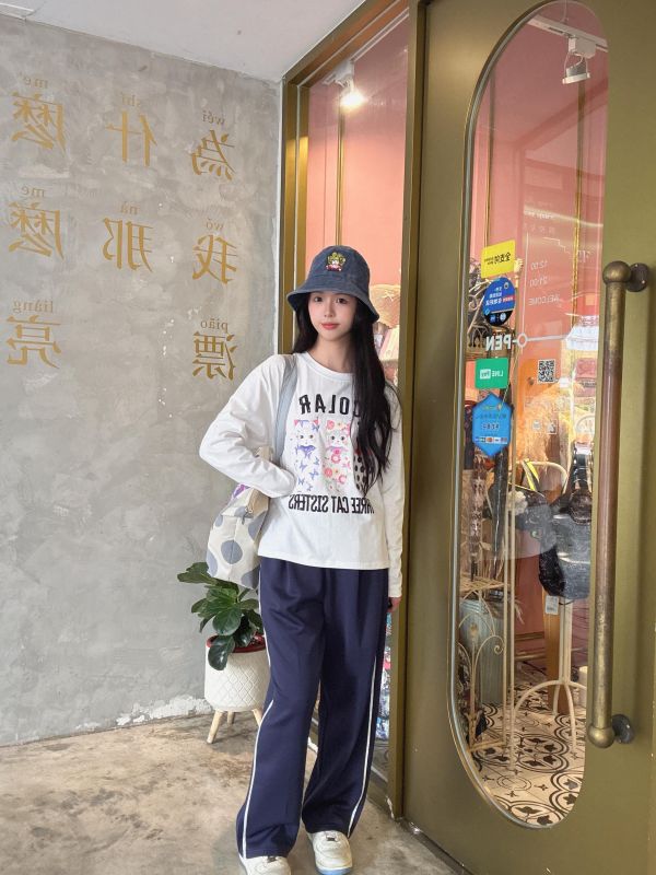 運動風花朵絲巾造型褲(可拆式) 