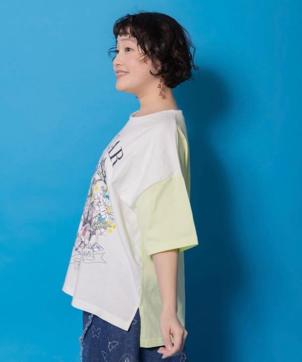 下午茶貓咪撞色上衣 