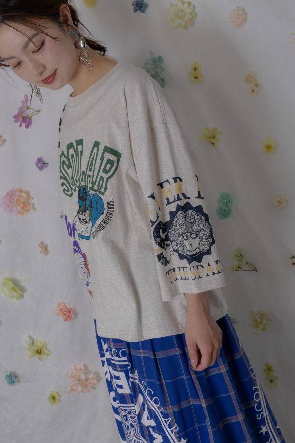 美式插畫短版上衣 