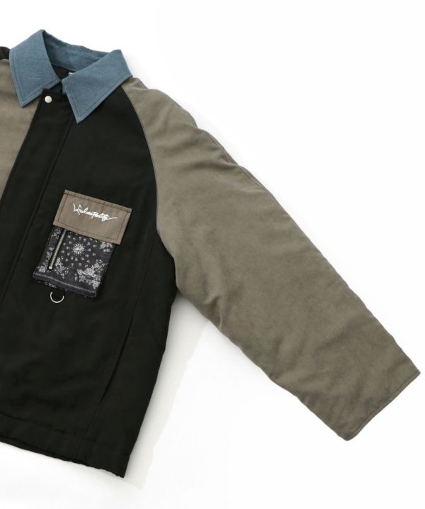 熊熊圖騰撞色短夾克 