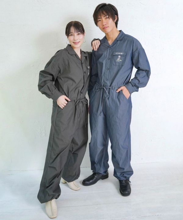 偷窺集合工裝連身褲 