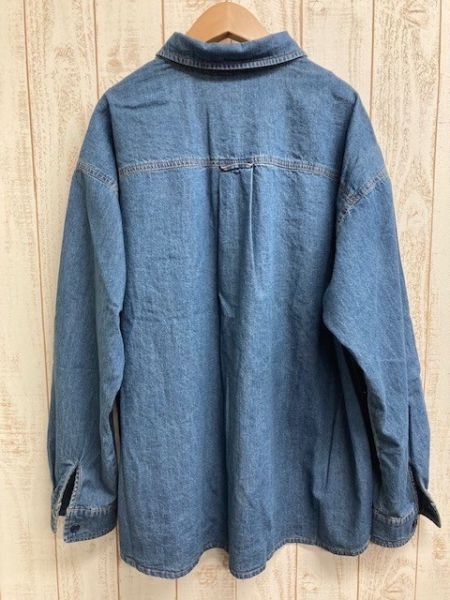 雪山風景刺繡牛仔襯衫 