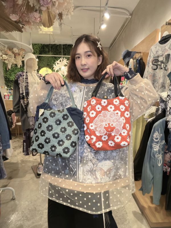 小花娃頭萬用提袋 