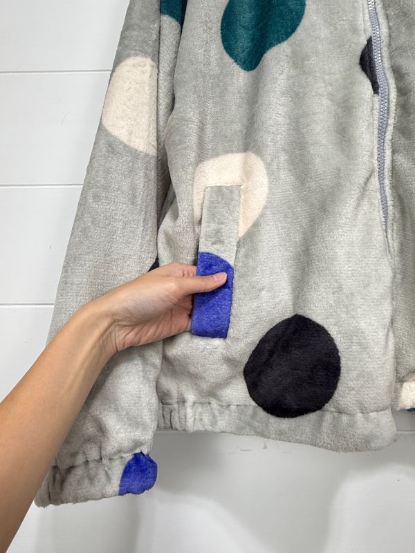 彩色點點法蘭絨外套 