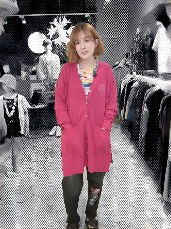 涼感-素面針織外罩 