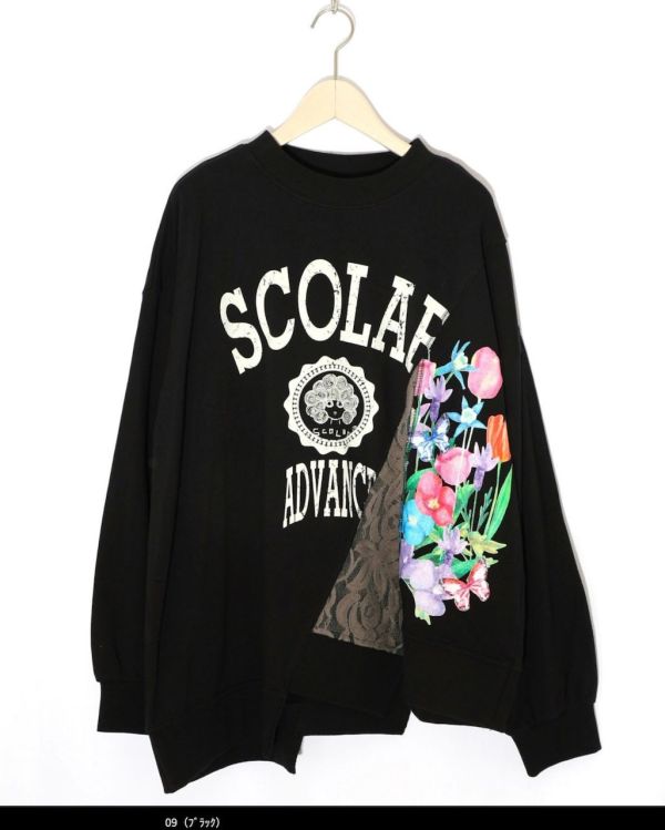 花朵蕾絲拼接造型上衣 