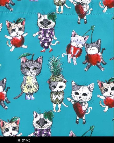 防水塗鴉貓咪束口包 