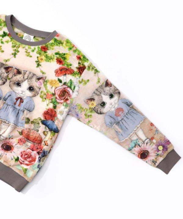 屋敷貓咪法蘭絨上衣 