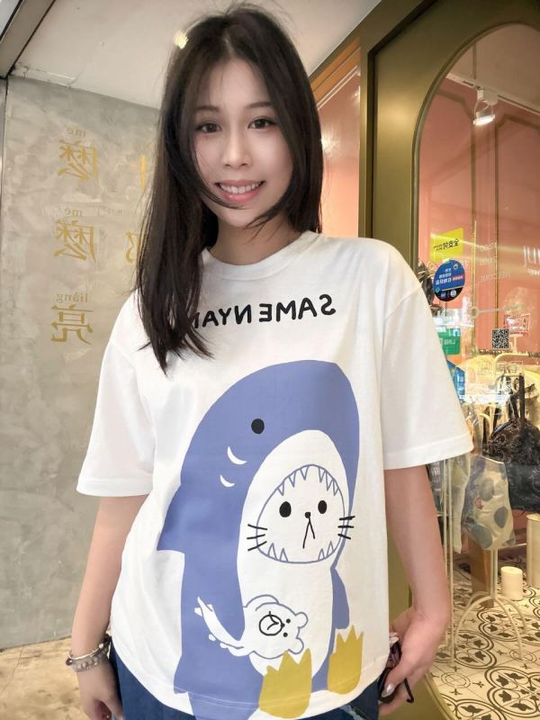 貓咪偽裝鯊魚企鵝上衣 