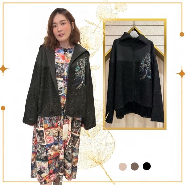 毛尼百合翻領造型上衣 