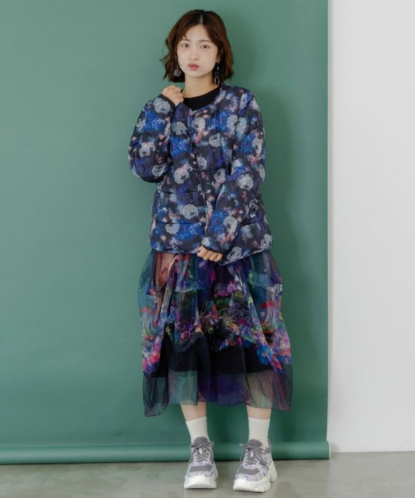 雙面穿-星空宇宙娃頭羽絨外套 