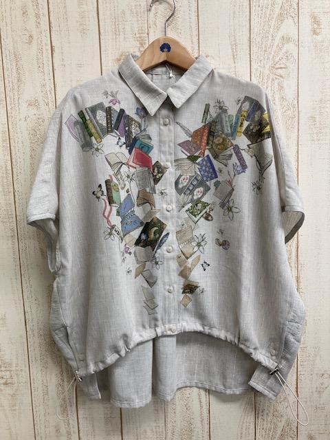 書的世界混銀線造型襯衫 