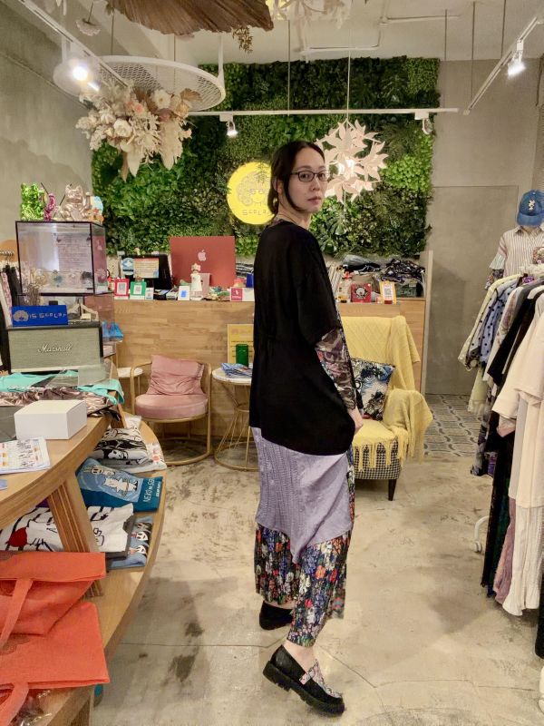 暹羅貓花朵皺皺褲 