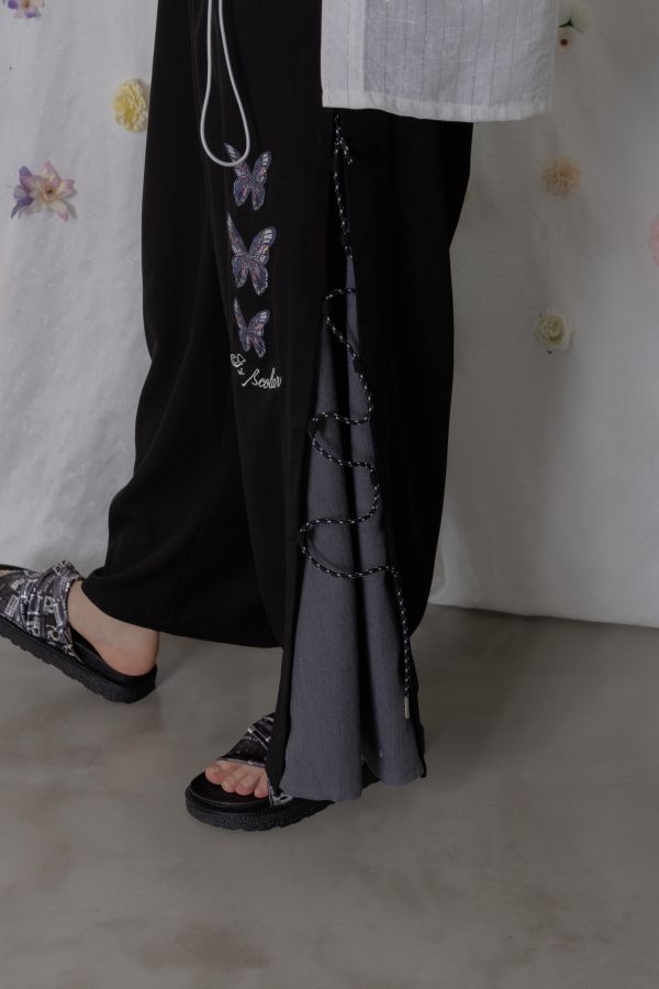 is scolar蝴蝶側邊綁繩褲 