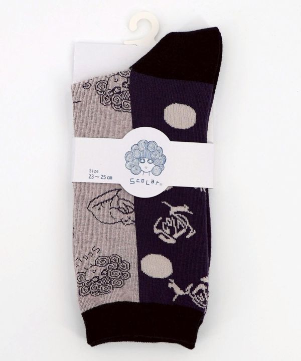 秋冬9月-撞色點點襪 