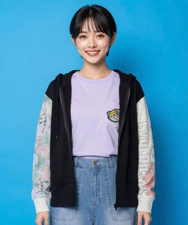 美式插畫連帽外套 