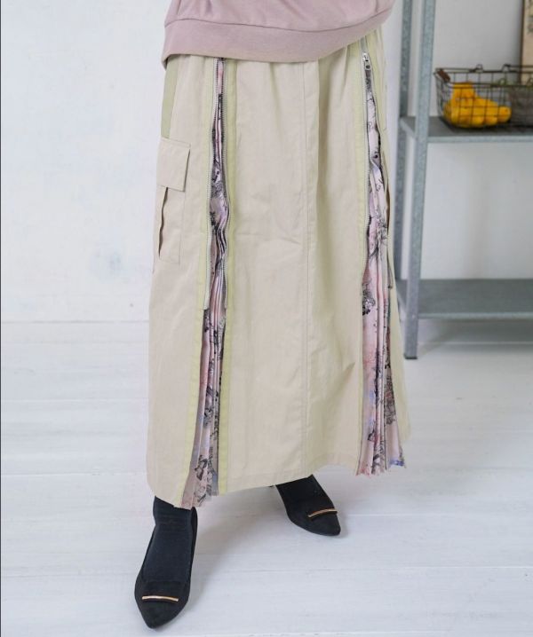 夢幻樂器拉鏈百褶裙 