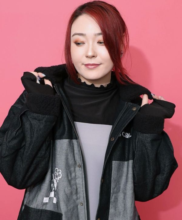 棋盤格娃娃拼接襯衫 