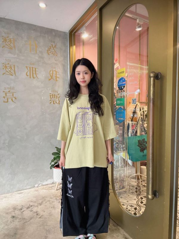 is scolar蝴蝶側邊綁繩休閒褲 